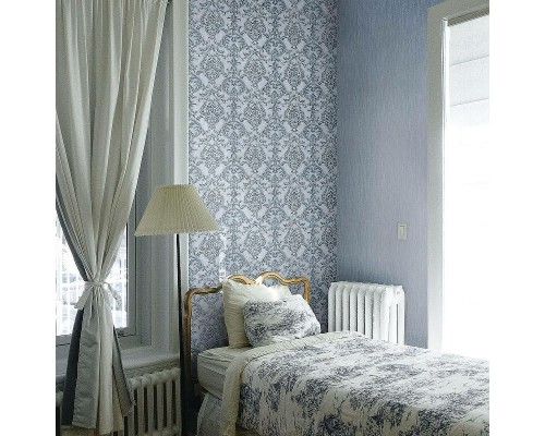 Обои Fipar Amalfi R 23413 Винил на флизелине (1,06x10,05) Серый/Серебряный, Дамаск