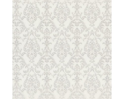 Обои Fipar Amalfi R 23416 Винил на флизелине (1,06x10,05) Белый/Бежевый/Серебряный, Дамаск