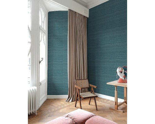 Обои Grandeco Cumaru CU 1006 Винил на флизелине (0,53x10,05) Бирюзовый/Синий/Золото, Линии/Полоса