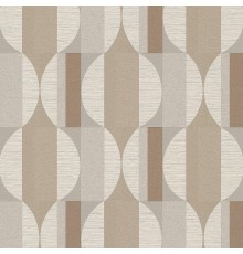 Обои Grandeco Cumaru CU 3109 Винил на флизелине (0,53x10,05) Бежевый/Коричневый/Серый, Геометрия