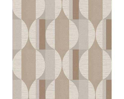 Обои Grandeco Cumaru CU 3109 Винил на флизелине (0,53x10,05) Бежевый/Коричневый/Серый, Геометрия