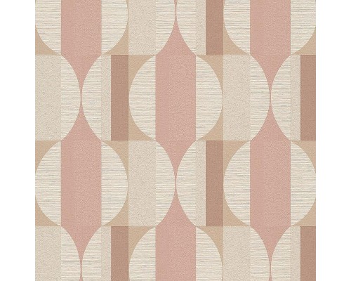 Обои Grandeco Cumaru CU 3113 Винил на флизелине (0,53x10,05) Бежевый/Коричневый/Розовый, Геометрия