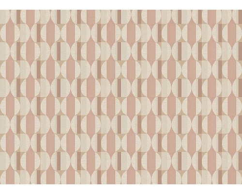 Обои Grandeco Cumaru CU 3113 Винил на флизелине (0,53x10,05) Бежевый/Коричневый/Розовый, Геометрия