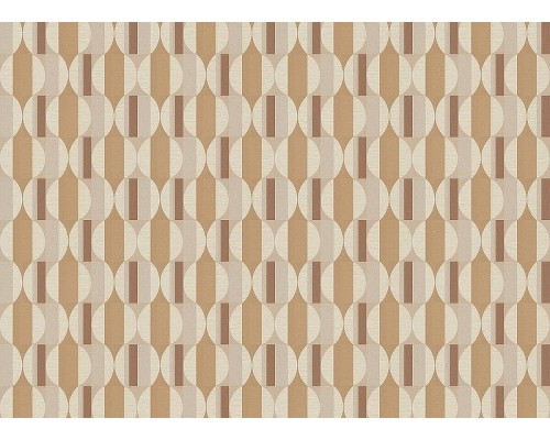 Обои Grandeco Cumaru CU 3105 Винил на флизелине (0,53x10,05) Бежевый/Коричневый, Геометрия