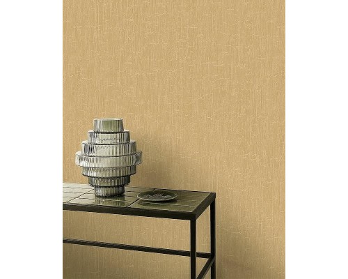 Обои Grandeco Cumaru CU 1405 Винил на флизелине (0,53x10,05) Коричневый/Золото, Штукатурка/Под дерево