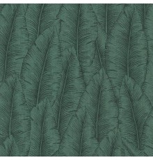 Обои Grandeco Cumaru CU 3207 Винил на флизелине (0,53x10,05) Зеленый, Листья