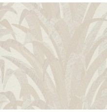 Обои Grandeco Cumaru CU 3001 Винил на флизелине (0,53x10,05) Бежевый/Белый, Листья