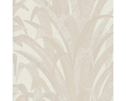 Обои Grandeco Cumaru CU 3001 Винил на флизелине (0,53x10,05) Бежевый/Белый, Листья