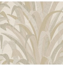 Обои Grandeco Cumaru CU 3003 Винил на флизелине (0,53x10,05) Бежевый/Зеленый/Коричневый, Листья