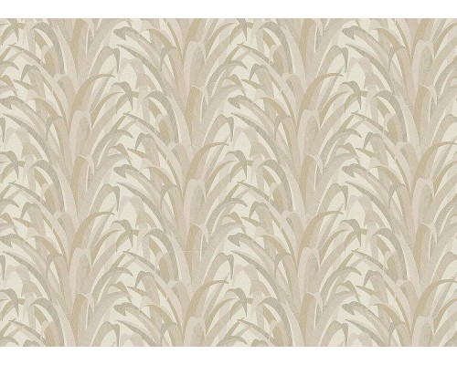 Обои Grandeco Cumaru CU 3003 Винил на флизелине (0,53x10,05) Бежевый/Зеленый/Коричневый, Листья