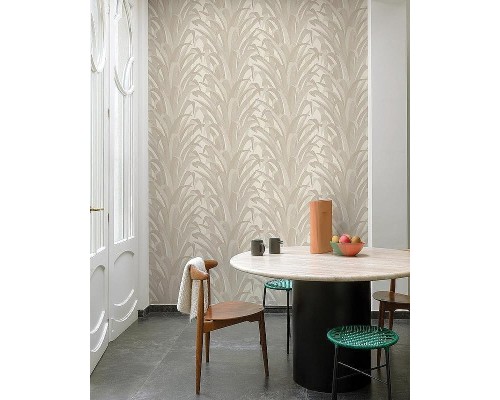 Обои Grandeco Cumaru CU 3009 Винил на флизелине (0,53x10,05) Бежевый/Коричневый, Листья