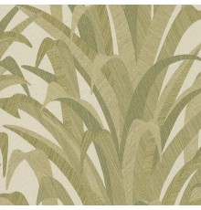 Обои Grandeco Cumaru CU 3010 Винил на флизелине (0,53x10,05) Бежевый/Зеленый, Листья