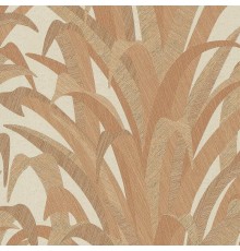 Обои Grandeco Cumaru CU 3011 Винил на флизелине (0,53x10,05) Бежевый/Коричневый, Листья