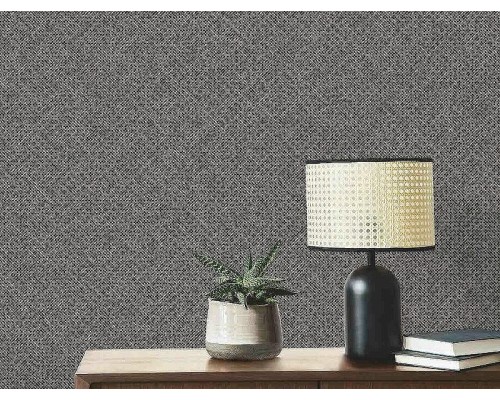 Обои Grandeco Happy R132018 Винил на флизелине (1,06x10,05) Коричневый, Рогожка