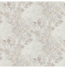 Обои Grandeco Time 2025 TI 2001 Винил на флизелине (1,06x10,05) Бежевый/Розовый, Листья