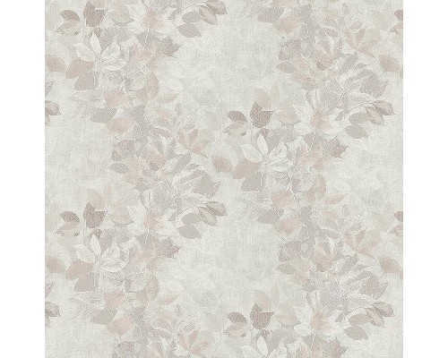 Обои Grandeco Time 2025 TI 2001 Винил на флизелине (1,06x10,05) Бежевый/Розовый, Листья