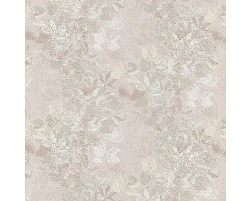 Обои Grandeco Time 2025 TI 2004 Винил на флизелине (1,06x10,05) Серый/Розовый, Листья