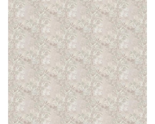 Обои Grandeco Time 2025 TI 2004 Винил на флизелине (1,06x10,05) Серый/Розовый, Листья