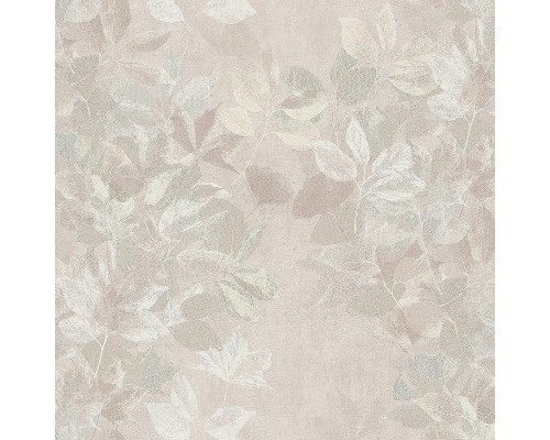 Обои Grandeco Time 2025 TI 2004 Винил на флизелине (1,06x10,05) Серый/Розовый, Листья