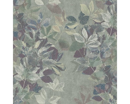 Обои Grandeco Time 2025 TI 2005 Винил на флизелине (1,06x10,05) Зеленый/Синий/Красный, Листья
