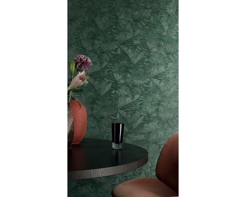 Обои Grandeco Time 2025 TI 2107 Винил на флизелине (1,06x10,05) Зеленый, Листья