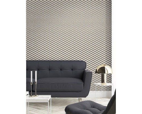 Обои Zambaiti Parati Vision 76003 Винил на флизелине (0,70x10,05) Бежевый/Коричневый/Белый, Геометрия/Ромб