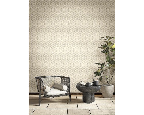 Обои Zambaiti Parati Vision 76006 Винил на флизелине (0,70x10,05) Серебряный/Бронзовый/Черный, Геометрия/Ромб