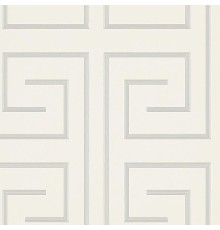 Обои Zambaiti Parati Vision 76021 Винил на флизелине (0,70x10,05) Белый/Серебряный, Геометрия