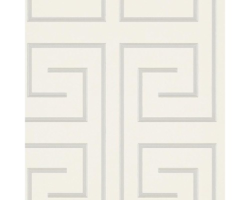 Обои Zambaiti Parati Vision 76021 Винил на флизелине (0,70x10,05) Белый/Серебряный, Геометрия