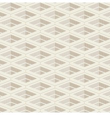 Обои Zambaiti Parati Vision 76025 Винил на флизелине (0,70x10,05) Белый/Бежевый, Геометрия/Ромб