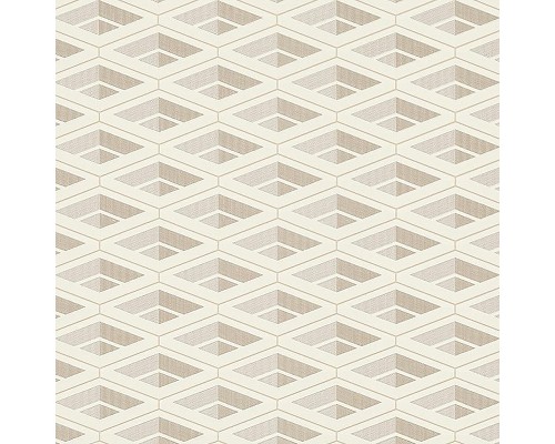 Обои Zambaiti Parati Vision 76025 Винил на флизелине (0,70x10,05) Белый/Бежевый, Геометрия/Ромб
