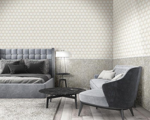 Обои Zambaiti Parati Vision 76030 Винил на флизелине (0,70x10,05) Бежевый, Геометрия