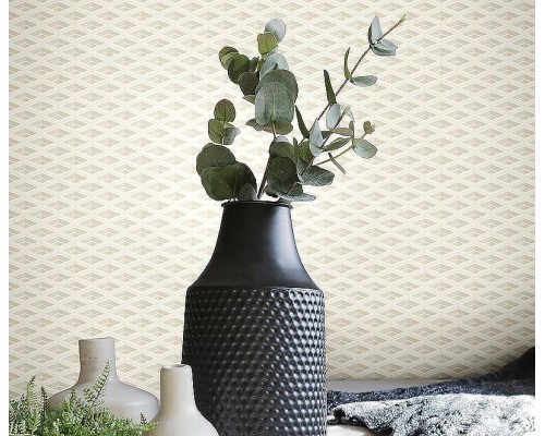 Обои Zambaiti Parati Vision 76036 Винил на флизелине (0,70x10,05) Бежевый, Геометрия/Ромб