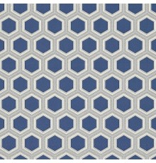 Обои Zambaiti Parati Vision 76045 Винил на флизелине (0,70x10,05) Синий/Серый/Серебряный, Геометрия