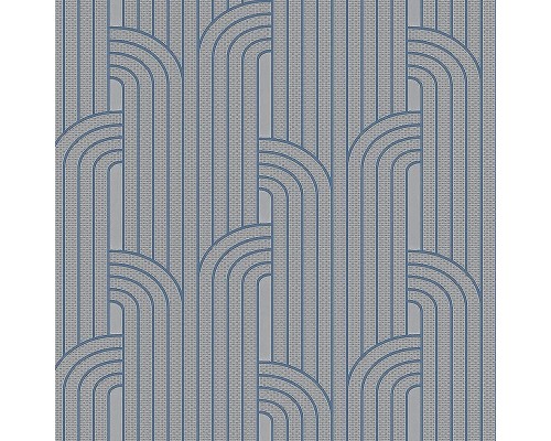 Обои Zambaiti Parati Vision 76048 Винил на флизелине (0,70x10,05) Серый/Серебряный/Голубой, Геометрия