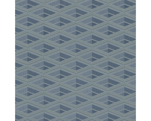 Обои Zambaiti Parati Vision 76050 Винил на флизелине (0,70x10,05) Голубой/Синий/Серебряный, Геометрия/Ромб