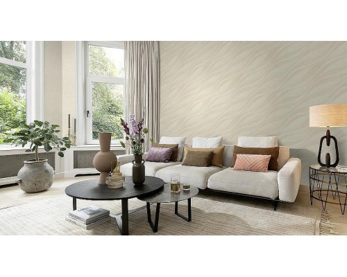 Обои RASCH Sky Lounge 608038 Винил на флизелине (0,53x10,05) Бежевый, Абстракция