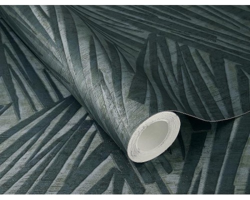 Обои RASCH Sky Lounge 608359 Винил на флизелине (0,53x10,05) Зеленый/Серый, Геометрия