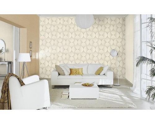 Обои RASCH Sky Lounge 608656 Винил на флизелине (0,53x10,05) Бежевый/Серый, Однотонный