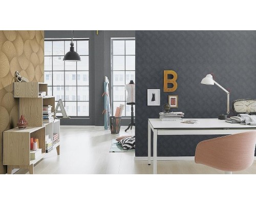 Обои RASCH Sky Lounge 608724 Винил на флизелине (0,53x10,05) Серый, Однотонный