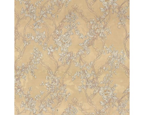 Обои Fipar Felicita R 23330 Винил на флизелине (1,06x10,05) Коричневый/Золото/Сиреневый, Птицы/Цветы/Штукатурка
