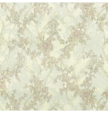 Обои Fipar Felicita R 23336 Винил на флизелине (1,06x10,05) Зеленый/Розовый, Птицы/Цветы/Штукатурка