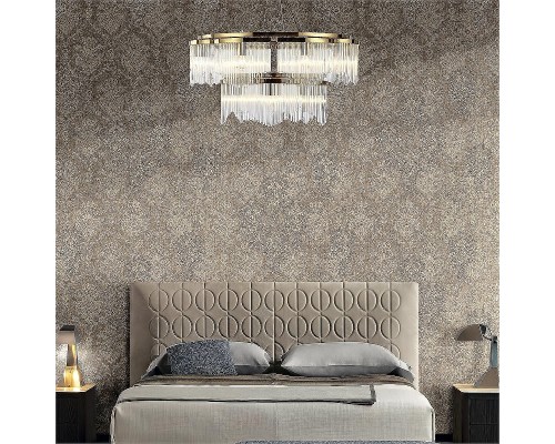 Обои Fipar Felicita R 23319 Винил на флизелине (1,06x10,05) Бежевый/Золото, Дамаск