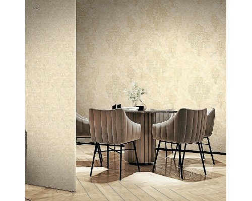 Обои Fipar Felicita R 23323 Винил на флизелине (1,06x10,05) Бежевый/Золото, Дамаск/Штукатурка