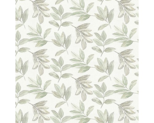 Обои Marburg Essentiell 34708 Винил на флизелине (0,53x10,05) Белый/Зеленый/Коричневый, Листья