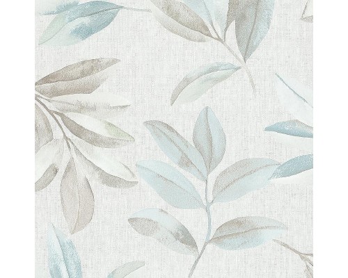 Обои Marburg Essentiell 34709 Винил на флизелине (0,53x10,05) Серый/Бирюзовый/Коричневый, Листья
