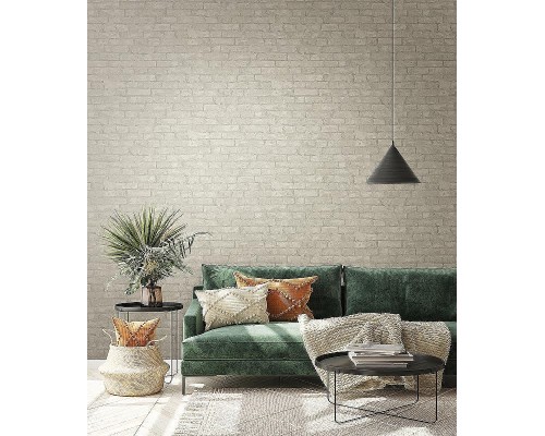 Обои Marburg Essentiell 34611 Винил на флизелине (0,53x10,05) Серый/Серебряный, Кирпич