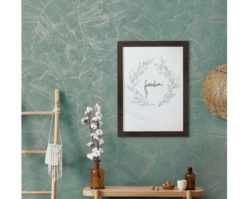 Обои Marburg Essentiell 34617 Винил на флизелине (0,53x10,05) Зеленый/Серебряный, Абстракция/Штукатурка