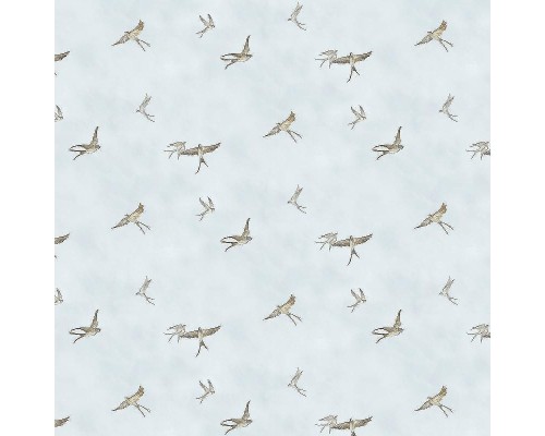 Обои Marburg Essentiell 34789 Винил на флизелине (0,53x10,05) Голубой/Бежевый, Птицы