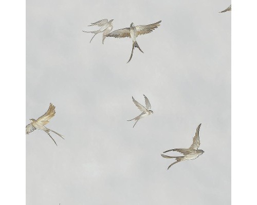 Обои Marburg Essentiell 34790 Винил на флизелине (0,53x10,05) Серый/Коричневый, Птицы